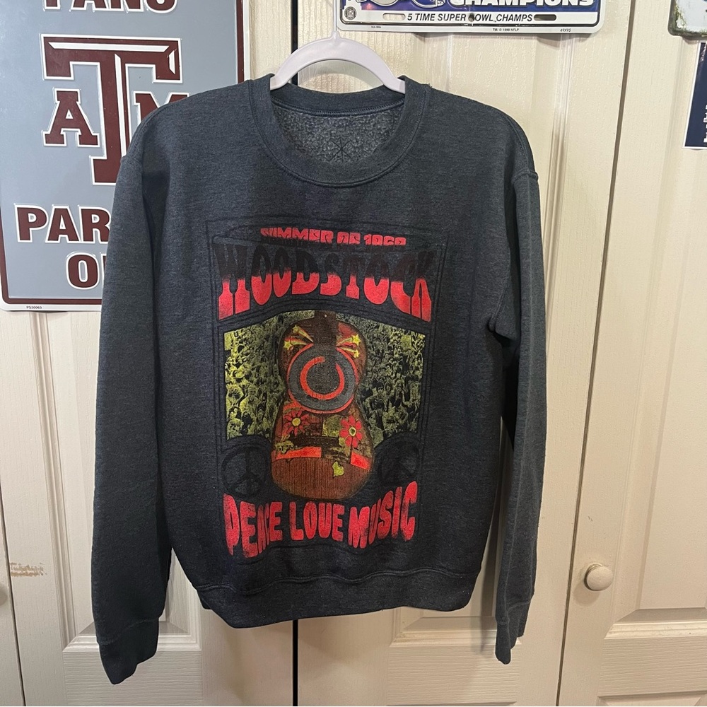 Summer of 1969 Woodstock Peace Love Music Women’s Sweatshirt